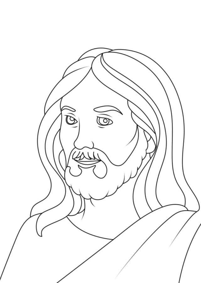 Portrait of Jesus coloring page - Download, Print or Color Online for Free