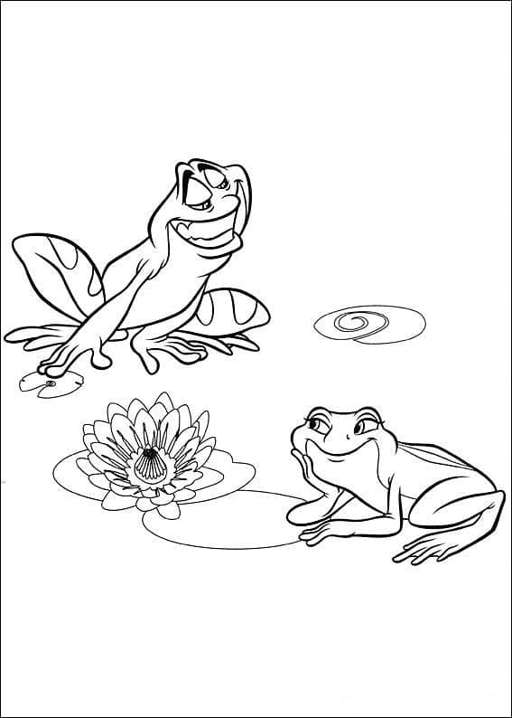 Princess and the Frog coloring page