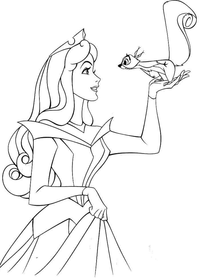 Princess Aurora and Squirrel