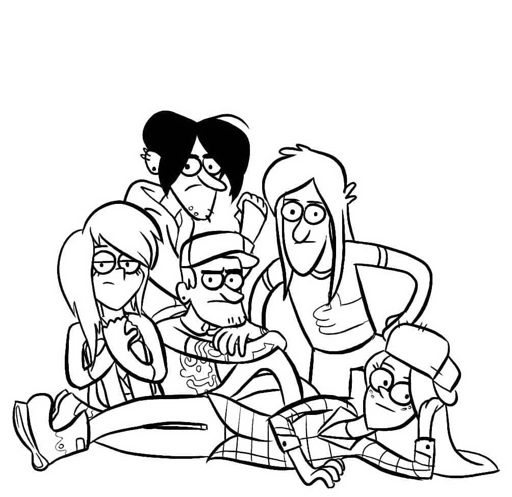 Print Gravity Falls coloring page