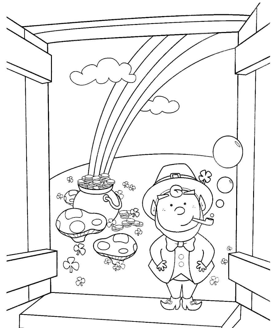 Print Happy St Patrick’s Day coloring page