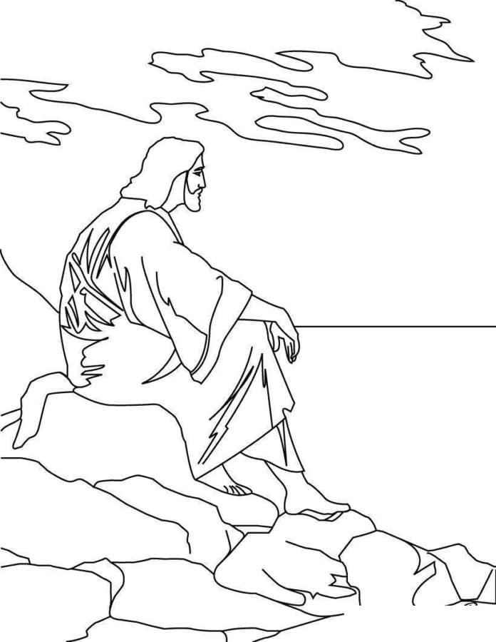 Print Jesus coloring page