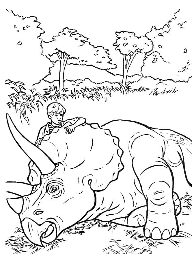 Print Jurassic World coloring page