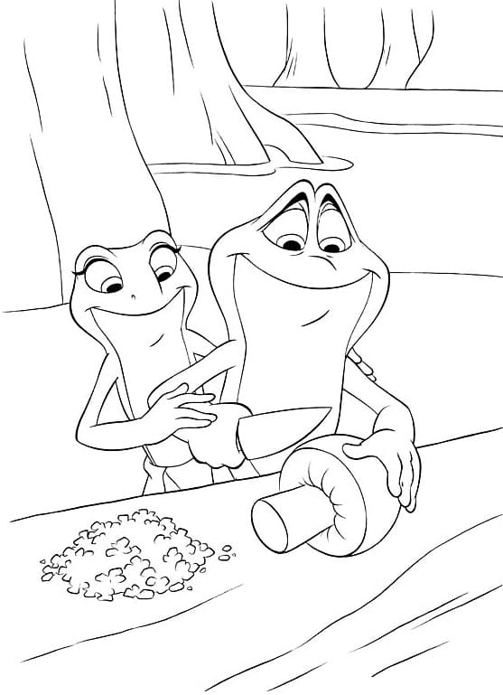 Print Princess and the Frog coloring page