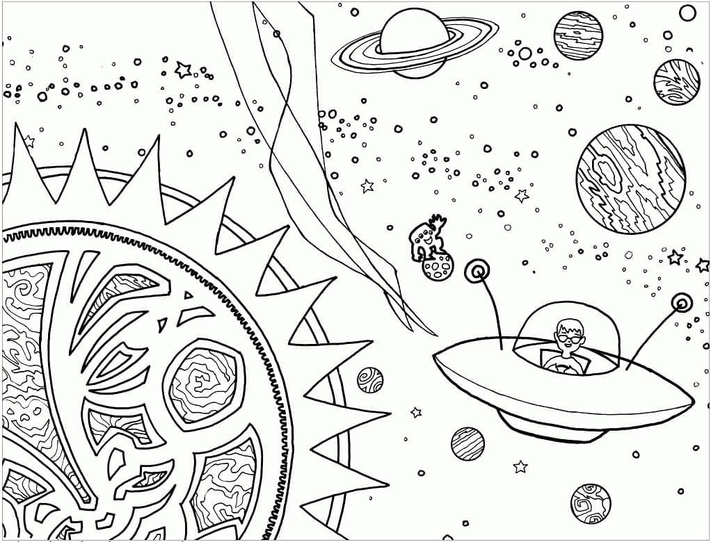 Print Space coloring page