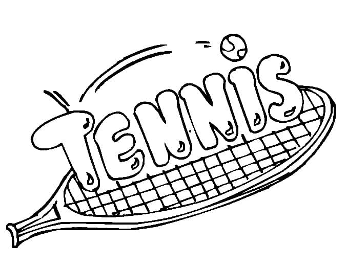 Tennis coloring pages