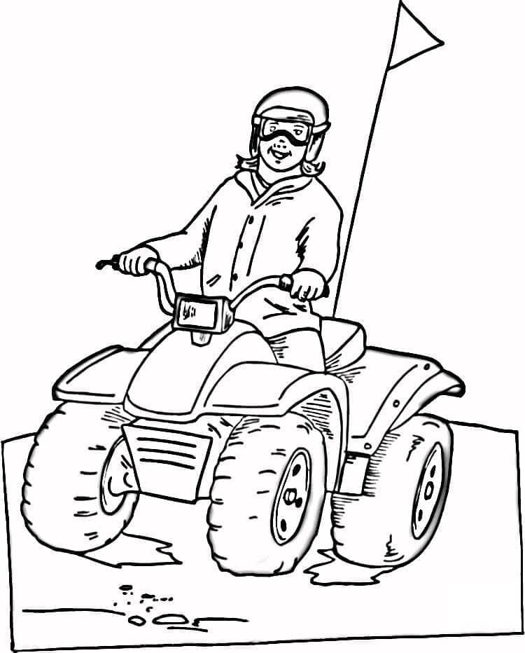 Printable ATV Quad coloring page