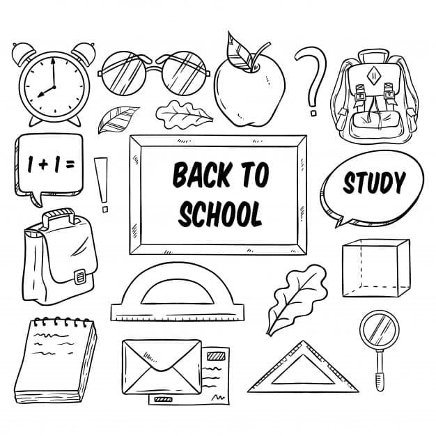Printable Back to School Image coloring page - Download, Print or Color ...