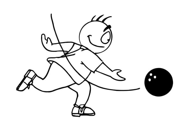 Printable Bowling coloring page - Download, Print or Color Online for Free