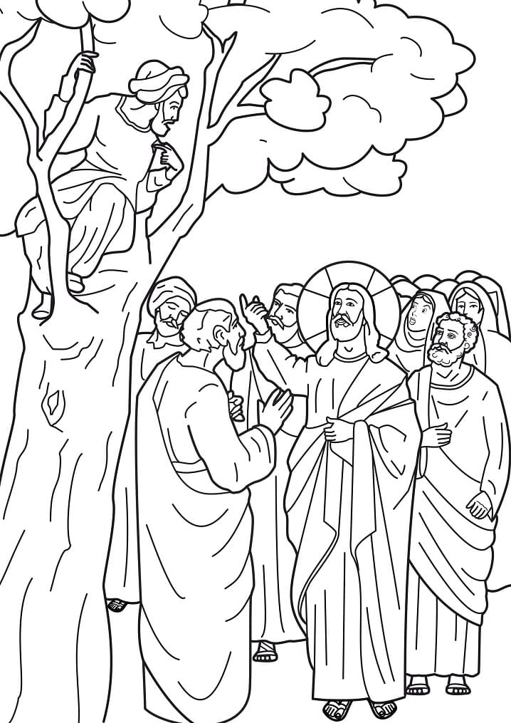 Printable Jesus Meets Zacchaeus