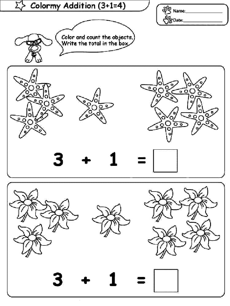 Printable Math Addition coloring page