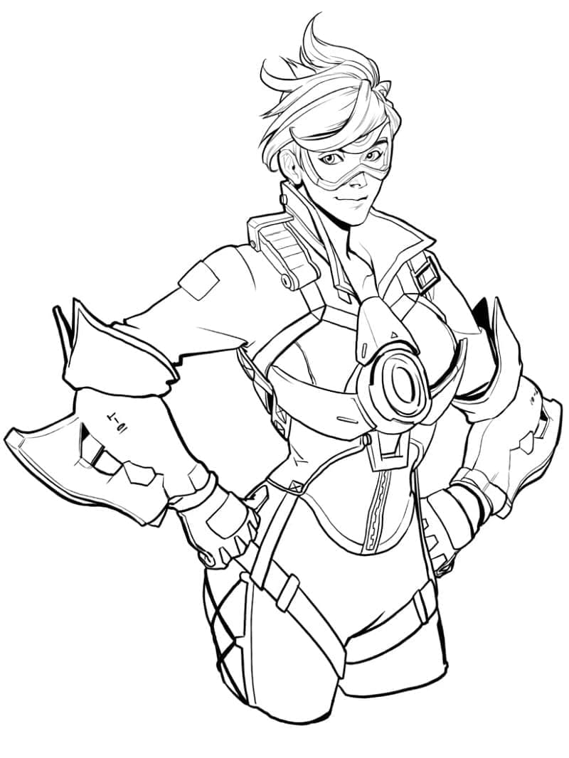 Printable Overwatch Tracer coloring page - Download, Print or Color ...