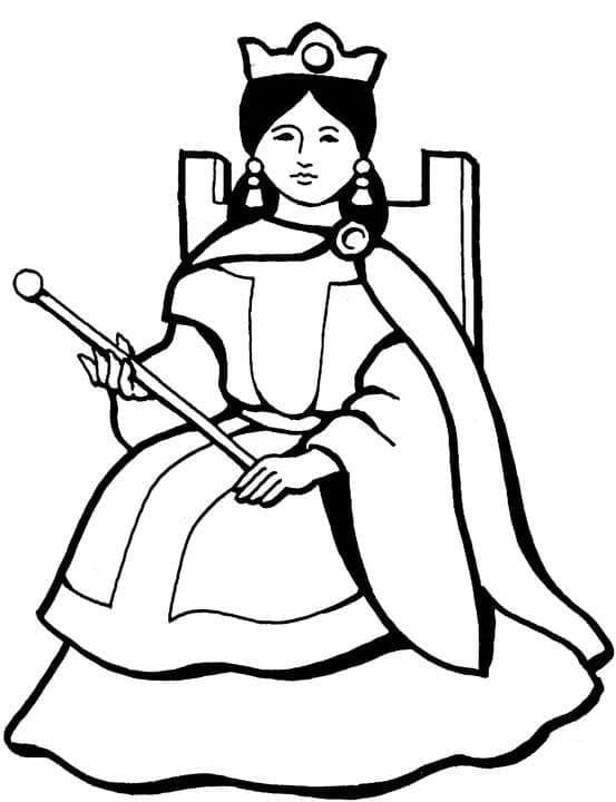Printable Queen coloring page - Download, Print or Color Online for Free