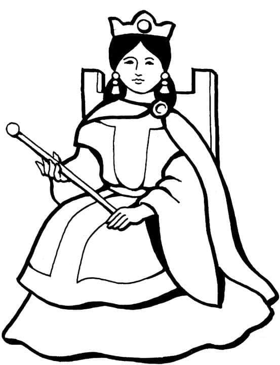 Printable Queen coloring page