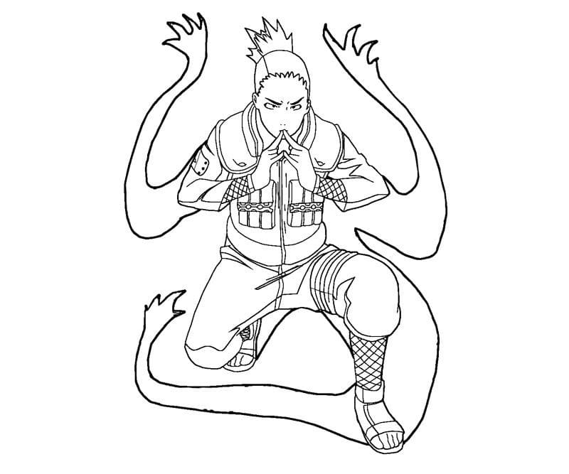 Printable Shikamaru Nara coloring page