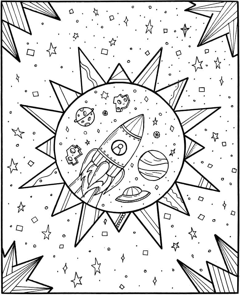 Printable Space coloring page