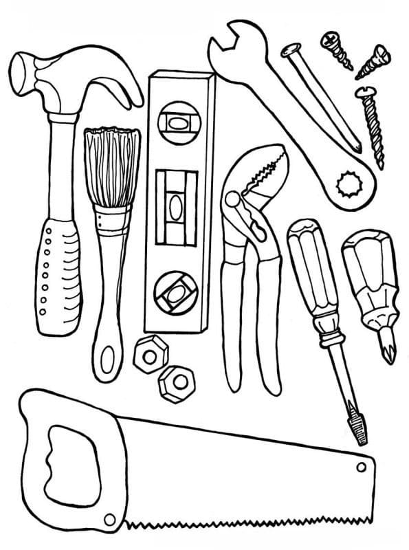 Printable Tools coloring page - Download, Print or Color Online for Free
