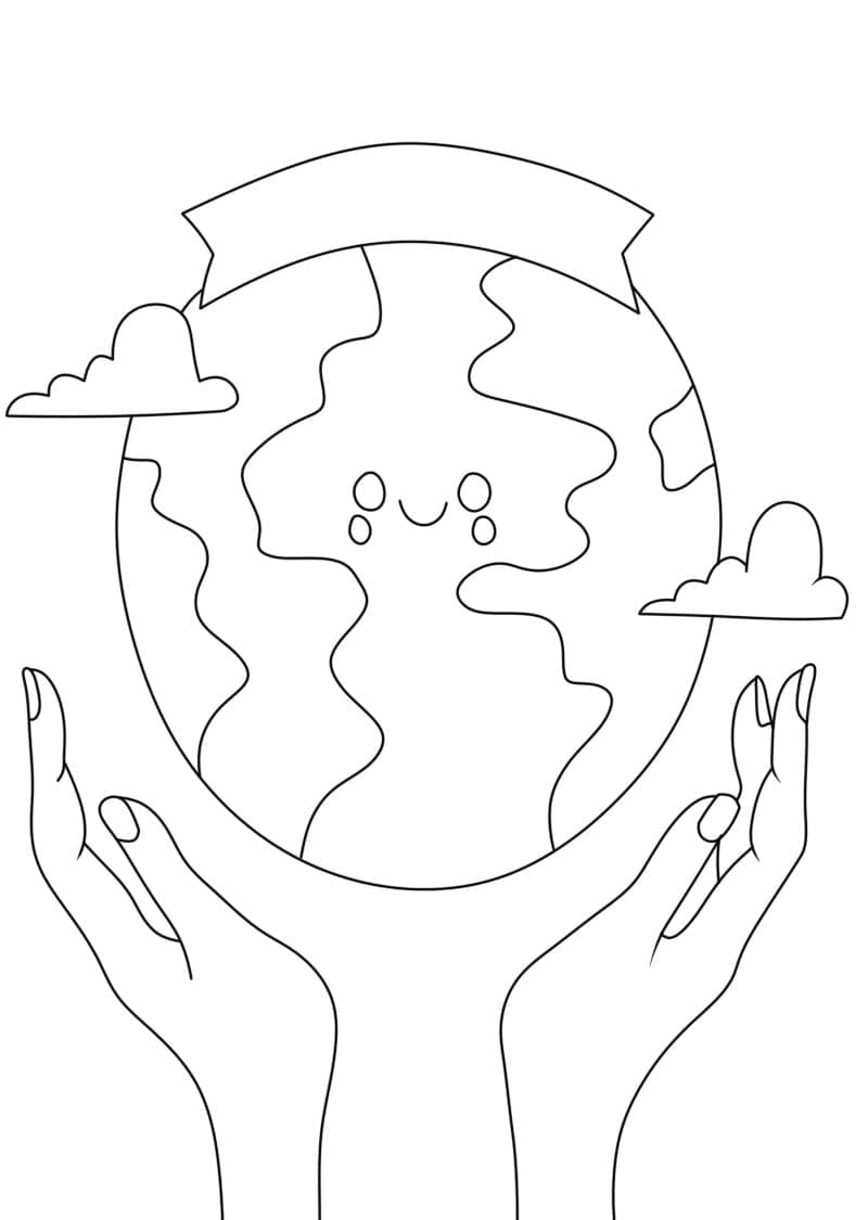 Protecting The Earth coloring page