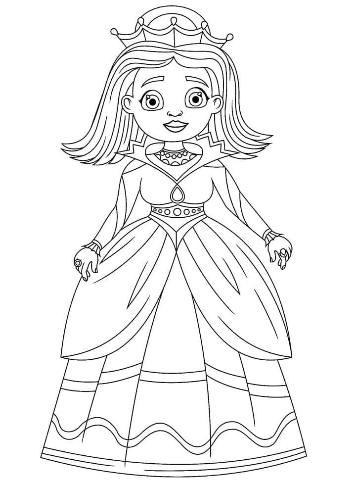 Queen Free Printable coloring page