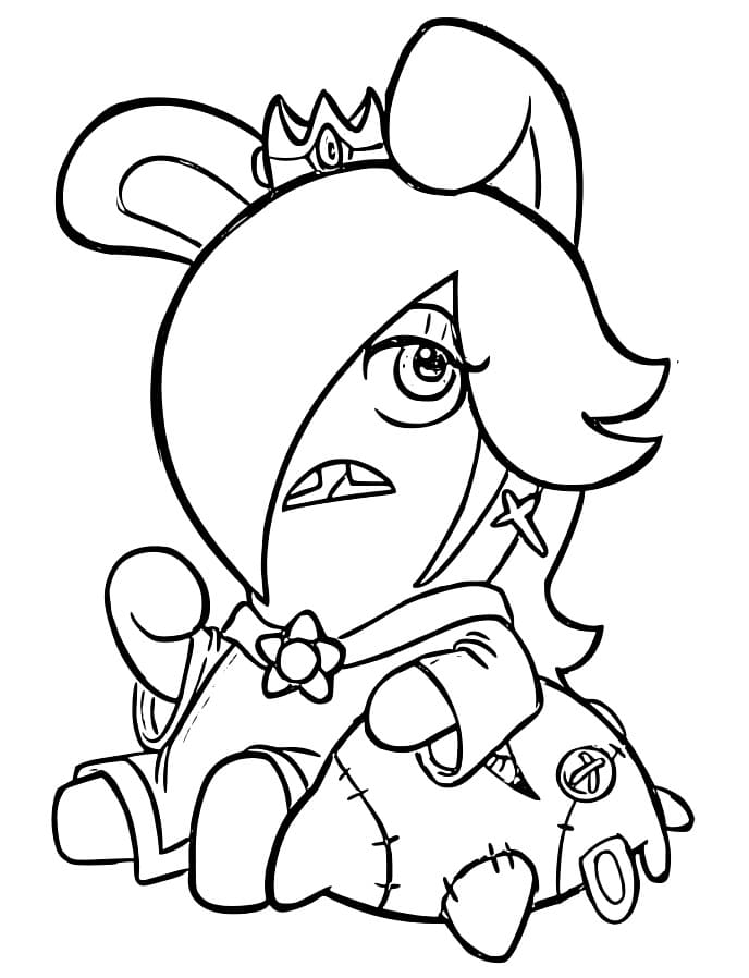 Rabbid Peach coloring page - Download, Print or Color Online for Free
