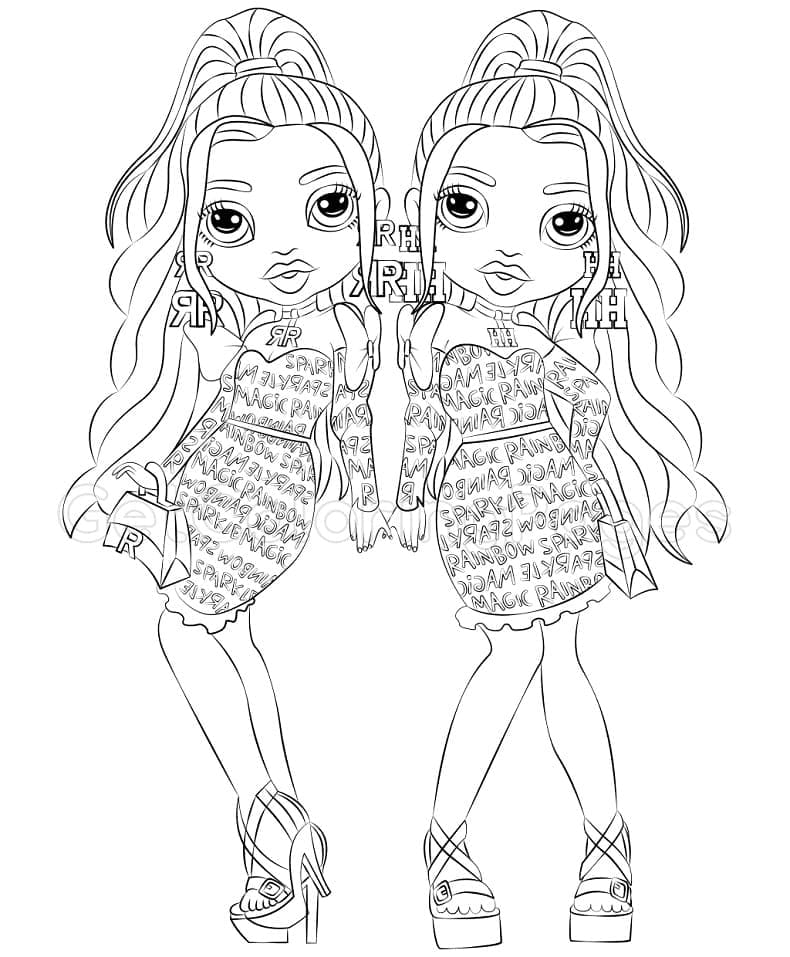 Rainbow High Ruby Anderson coloring page - Download, Print or