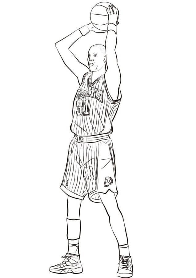 Reggie Miller coloring page