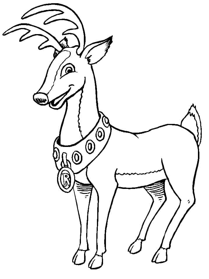 Reindeer Free coloring page