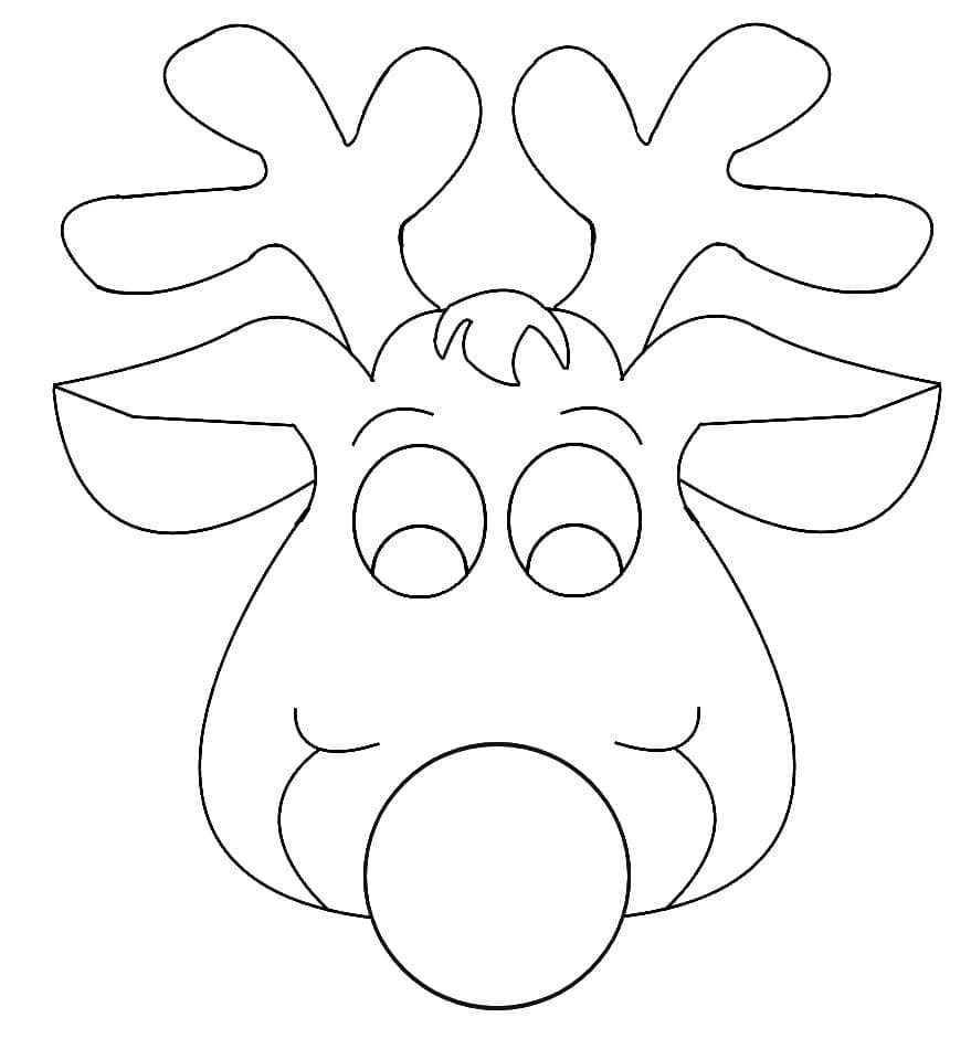 reindeer face template printable