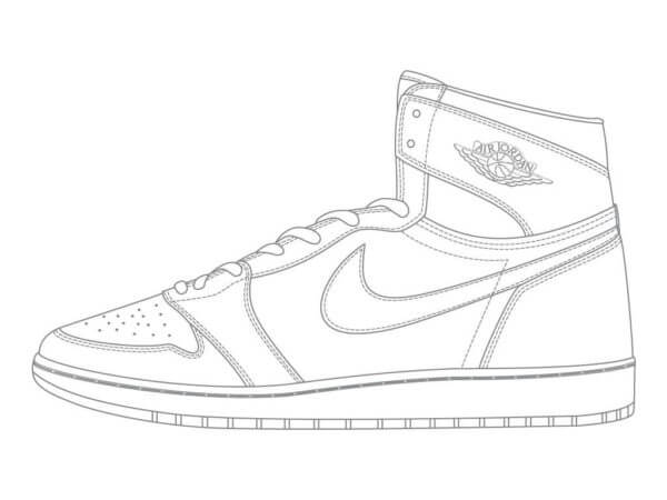 Retro Nike Style coloring page