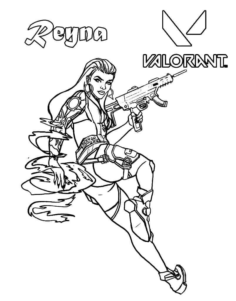 Reyna in Valorant coloring page