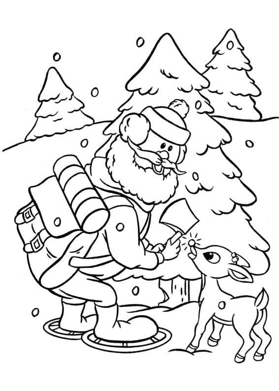 Rudolph and Yukon Cornelius coloring page - Download, Print or Color ...