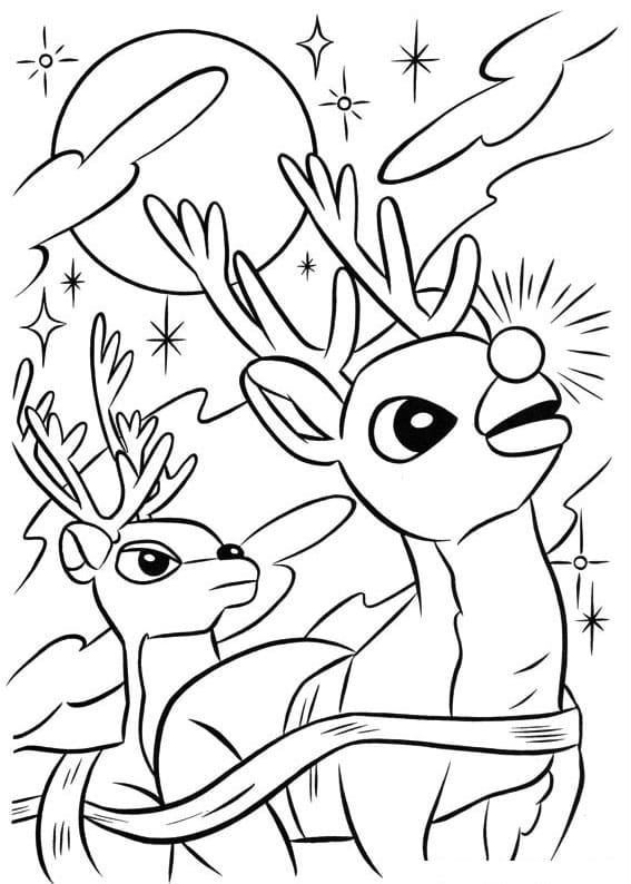 Rudolph Printable coloring page