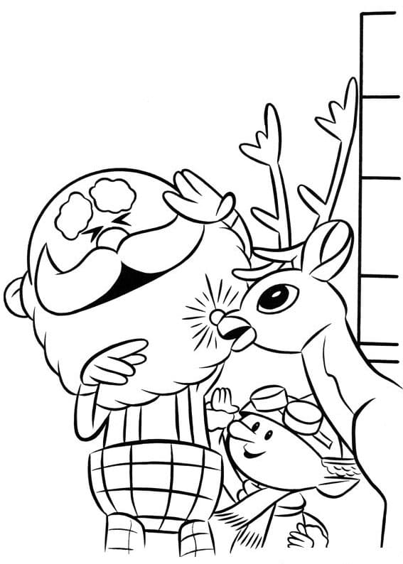 Rudolph - Sheet 1 coloring page - Download, Print or Color Online for Free