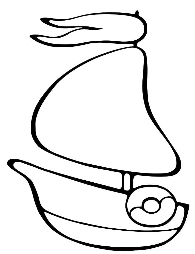 Sailing Boat for Toddler coloring page