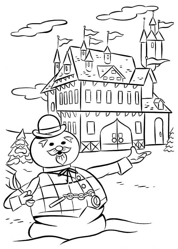 Sam the Snowman coloring page