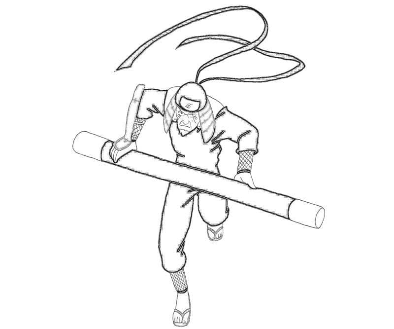 Sarutobi Hiruzen from Anime Naruto coloring page