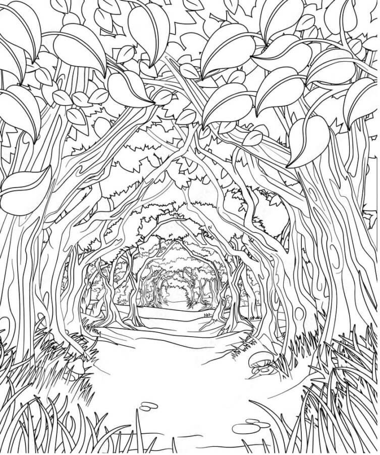 Scary Thicket coloring page