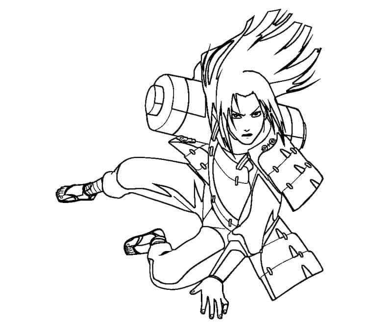 Senju Hashirama in Anime Naruto coloring page