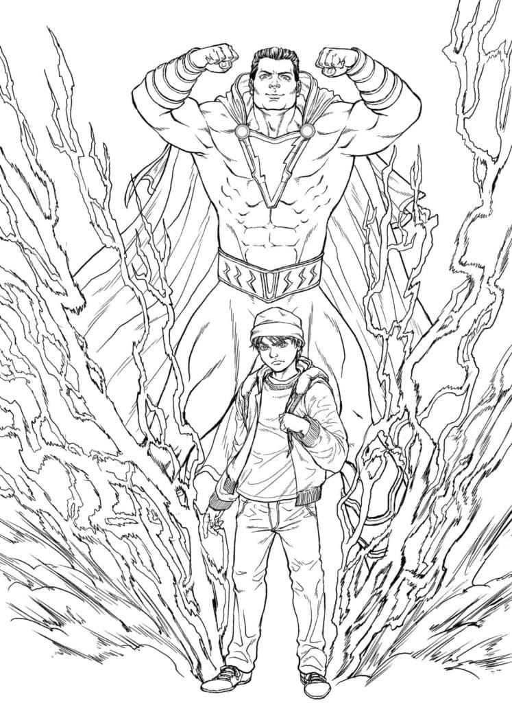 Shazam Billy Batson coloring page