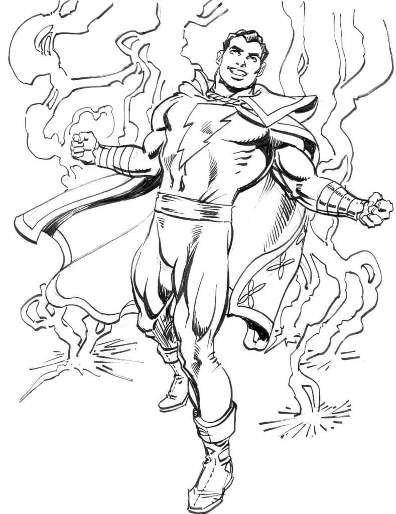 Shazam Free For Kids coloring page