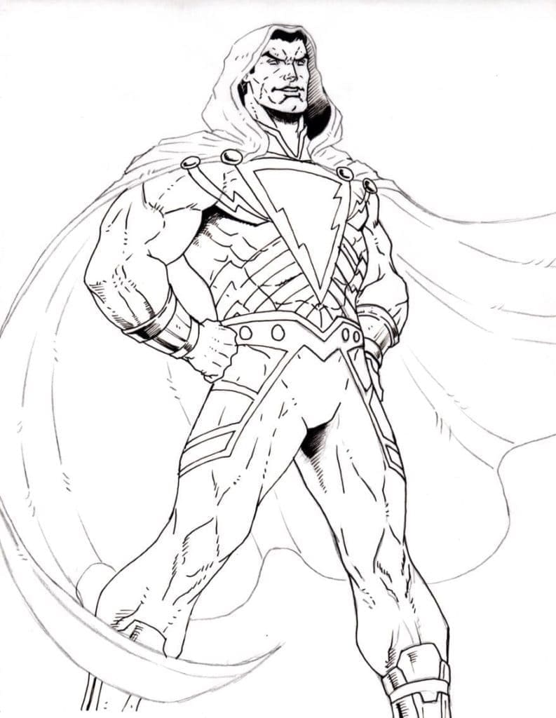 Shazam Printable coloring page