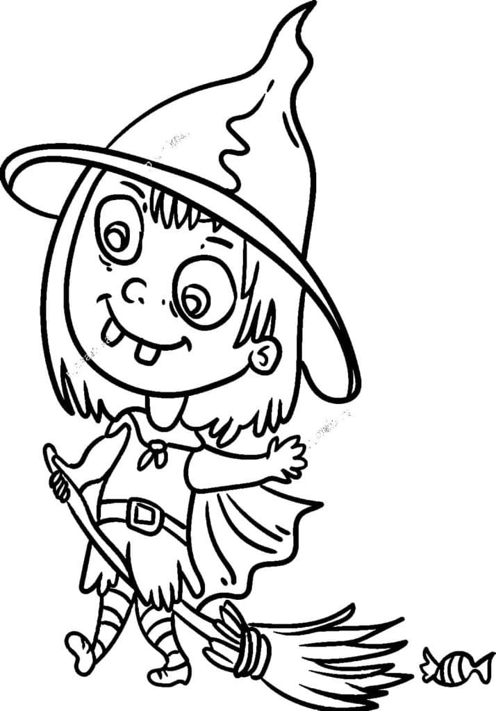 Silly Witch coloring page - Download, Print or Color Online for Free