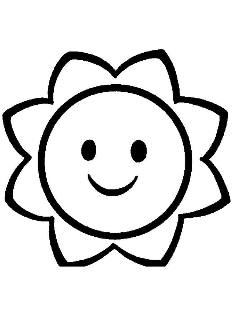 Simple Flower for Toddler coloring page