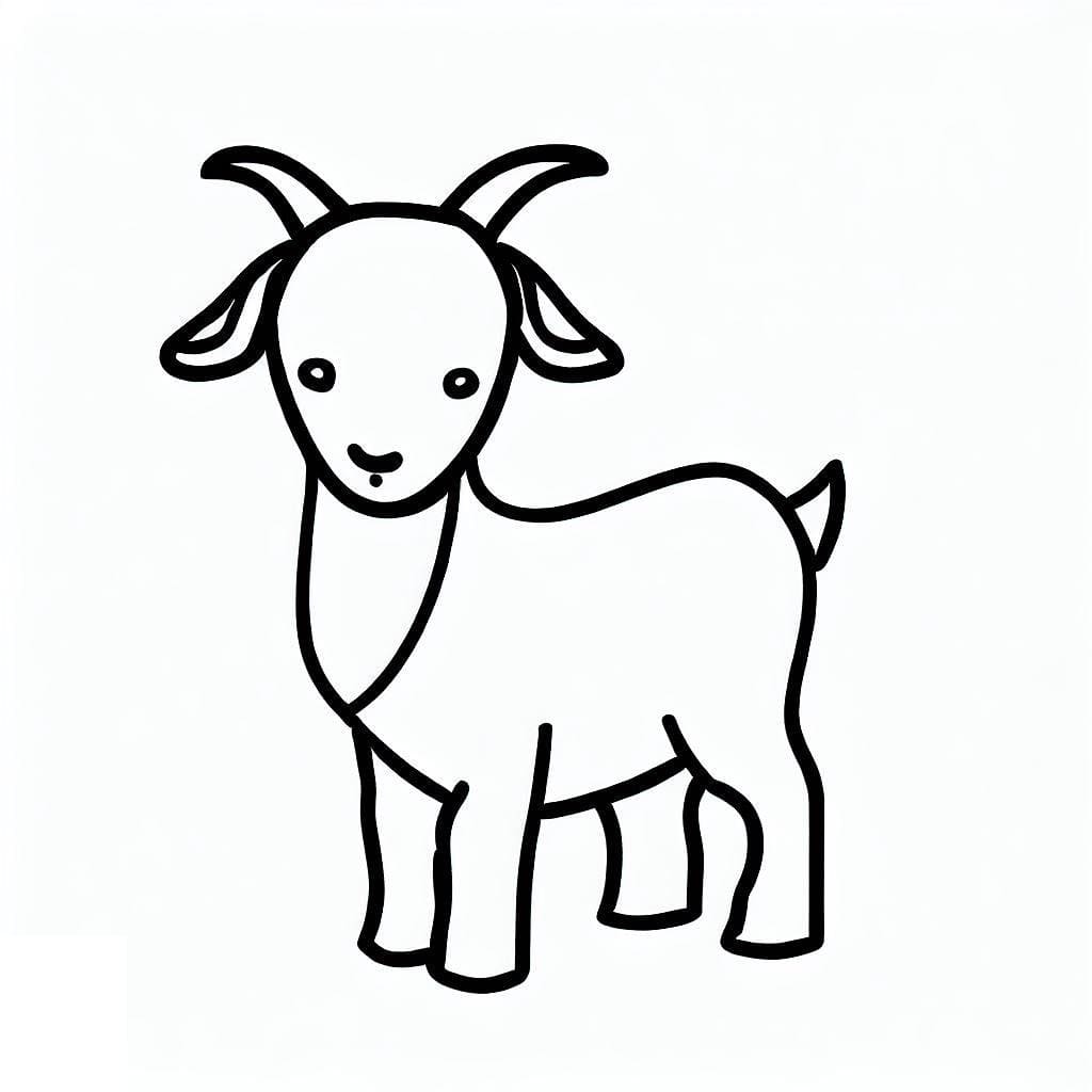 simple goat coloring