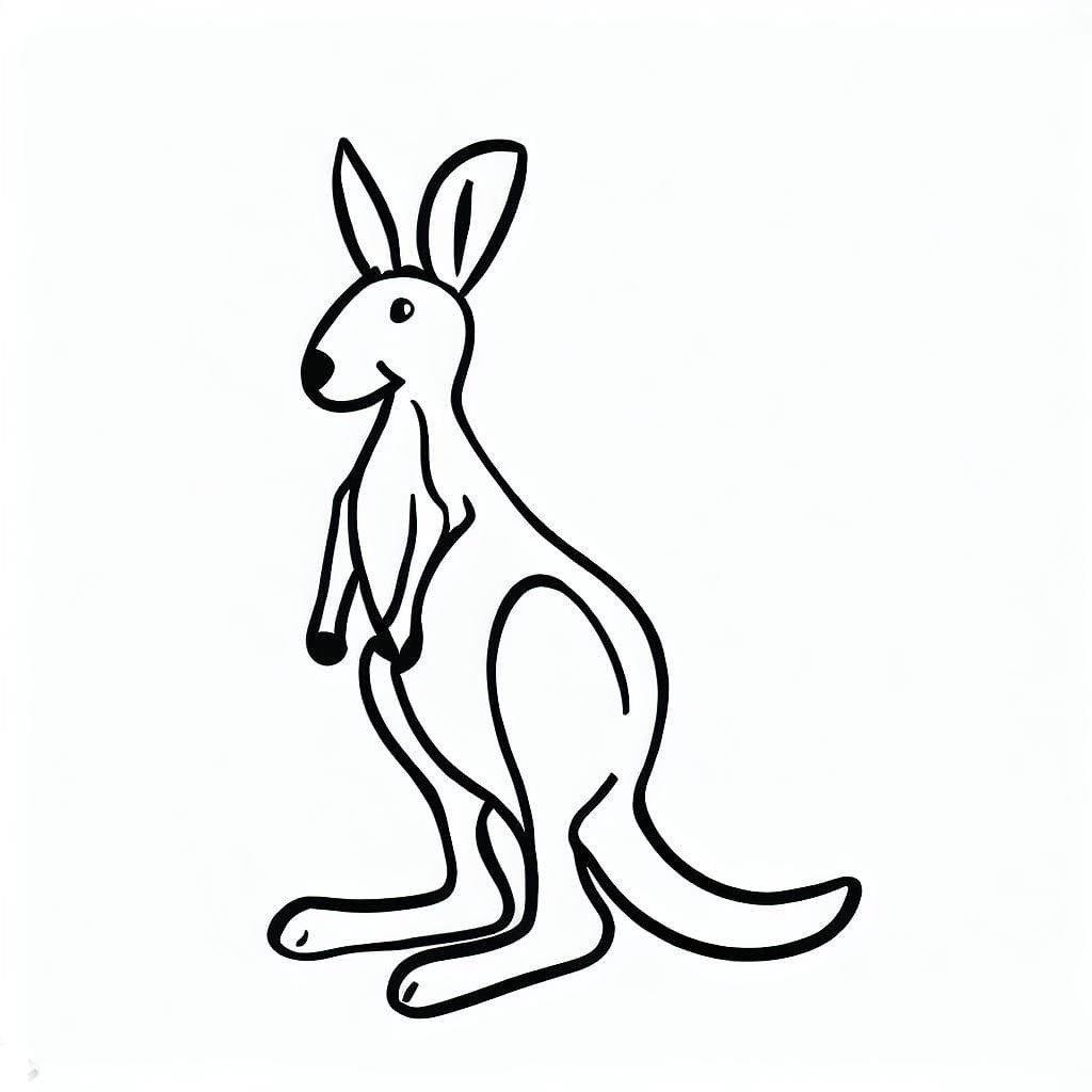 Simple Kangaroo Coloring Page Download Print Or Color Online For Free