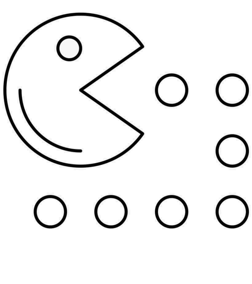 Simple Pac Man coloring page - Download, Print or Color Online for Free