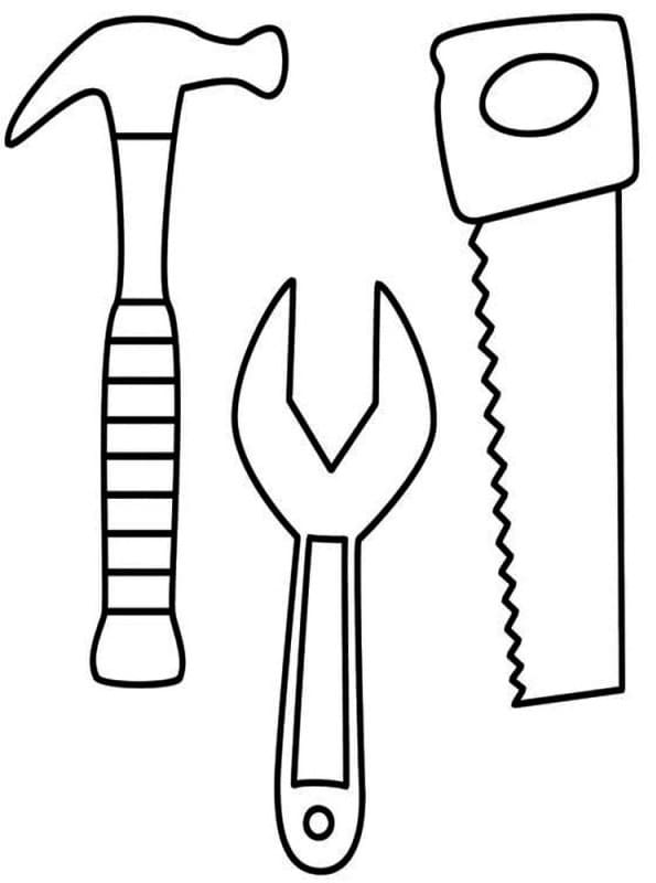 Simple Tools coloring page