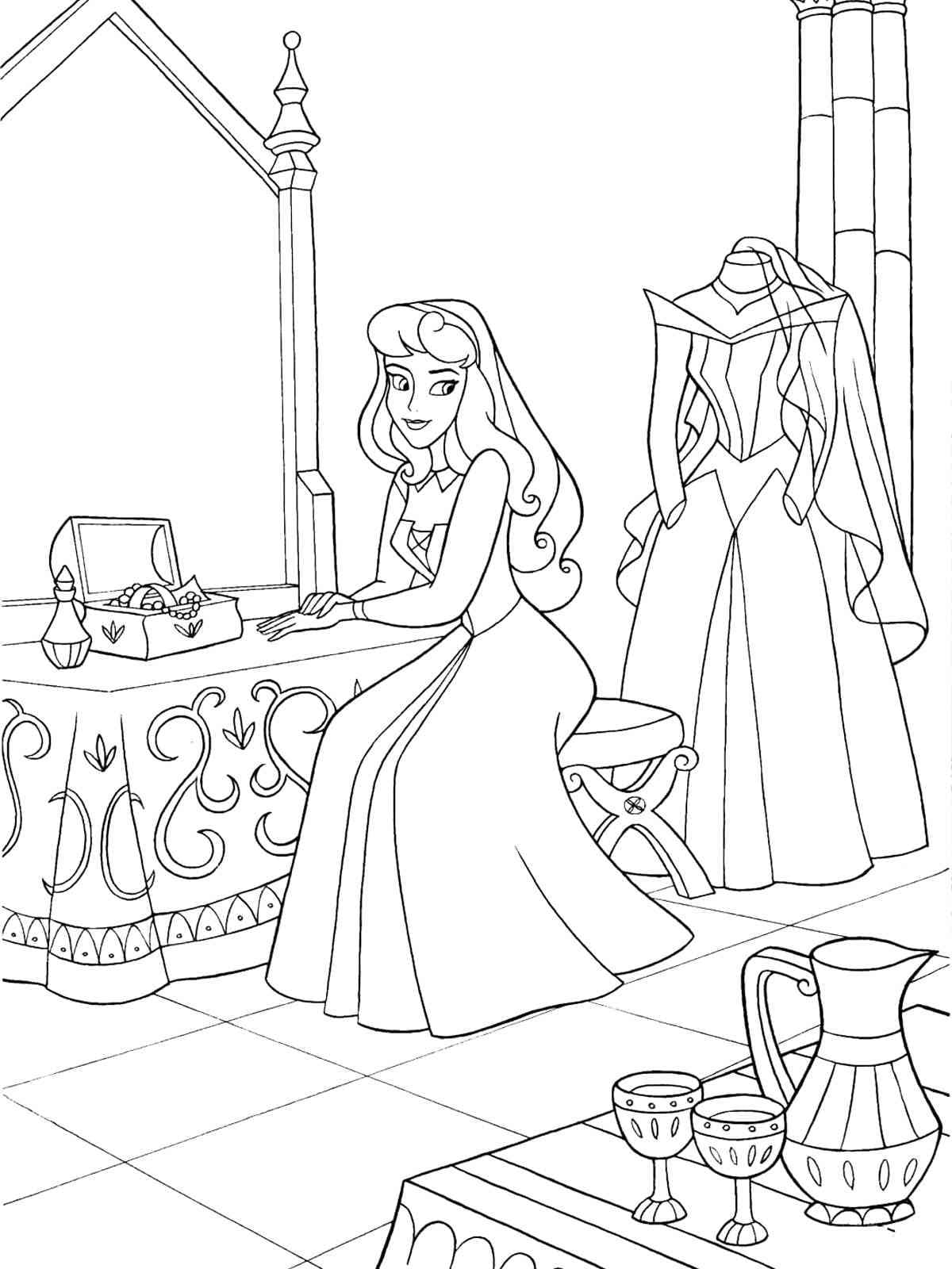 Smiling Aurora coloring page - Download, Print or Color Online for Free