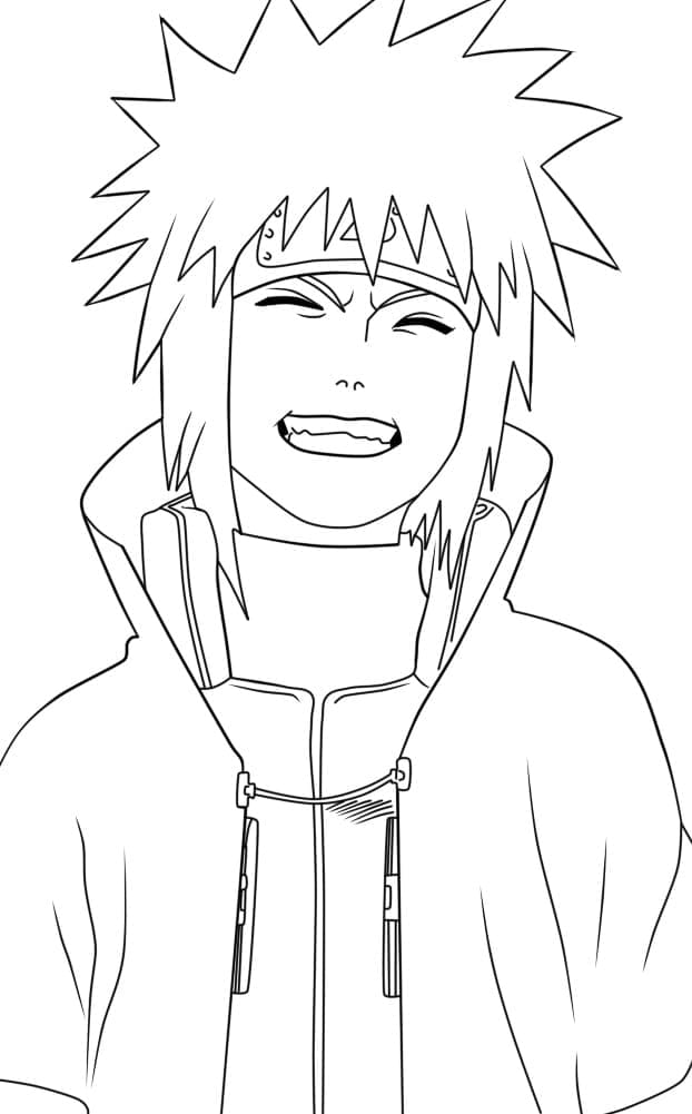 Smiling Minato Namikaze coloring page