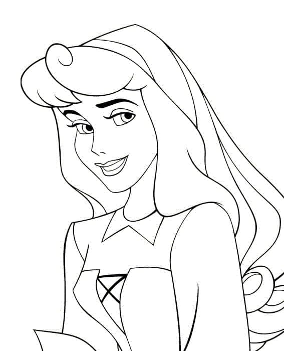Smiling Princess Aurora coloring page - Download, Print or Color Online ...